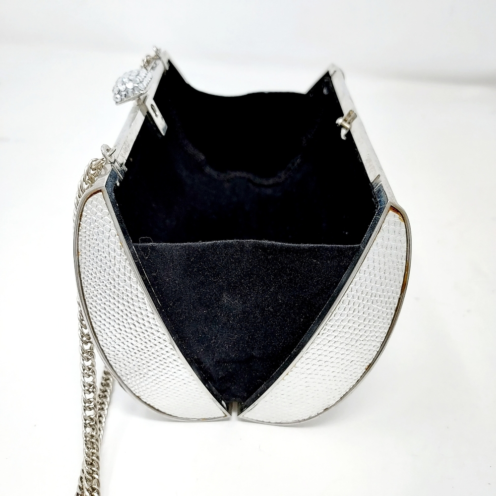 🔴3/$20 Silver Hard Case Cocktail Purse - Picture 8 of 12